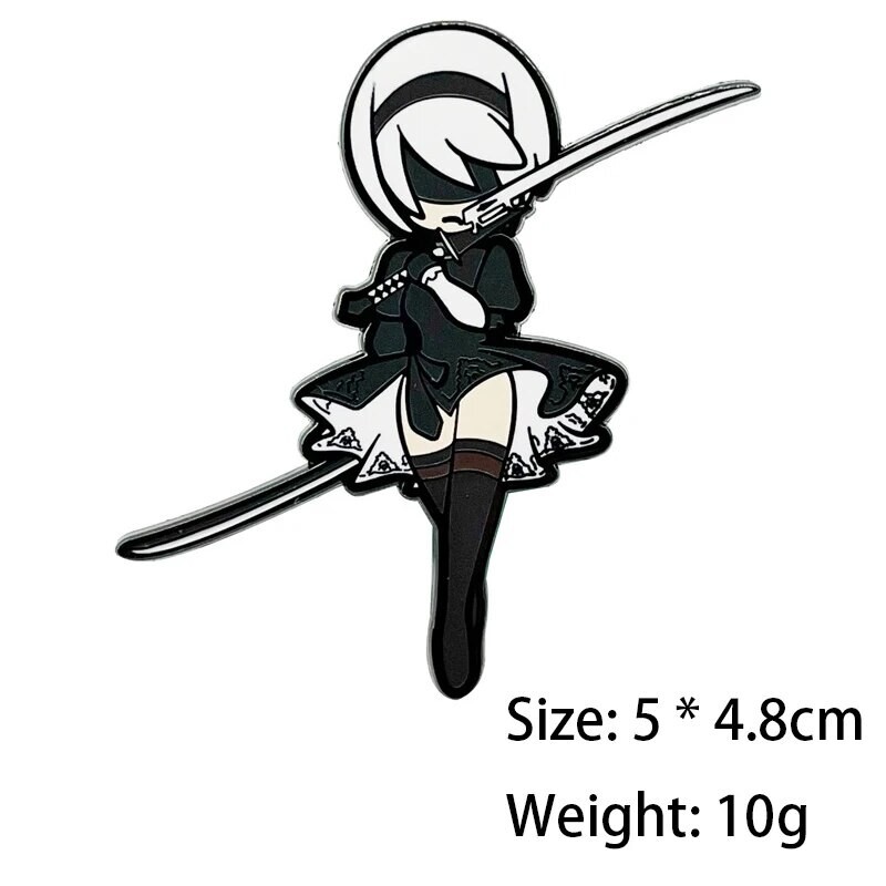 2B NieR Automata Game YoRHa No.2 Type B Android Enamel Metal Pin