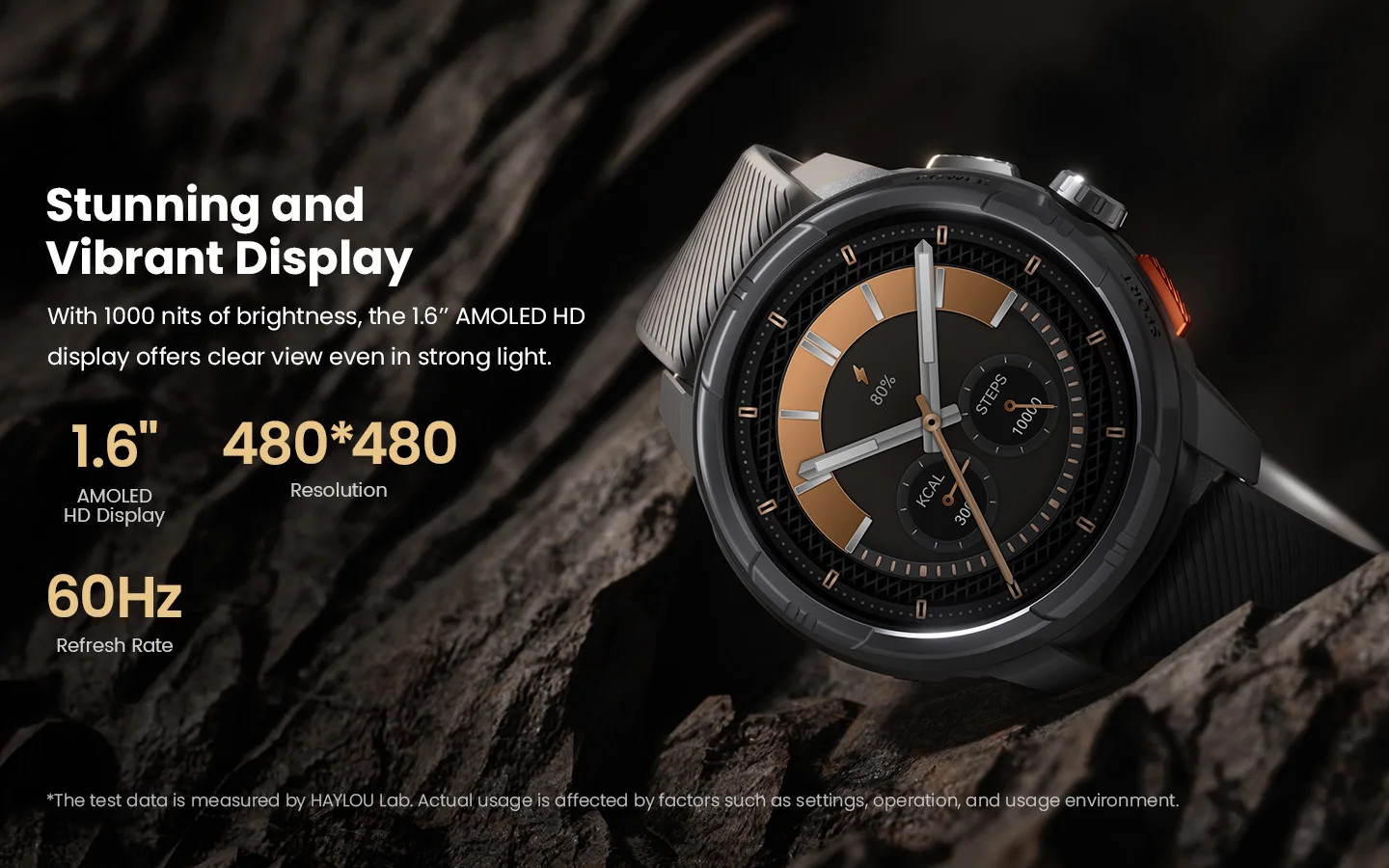 HAYLOU Solar Ultra GPS Smart Watch 1.6” AMOLED Display Rate Bluetooth Calls