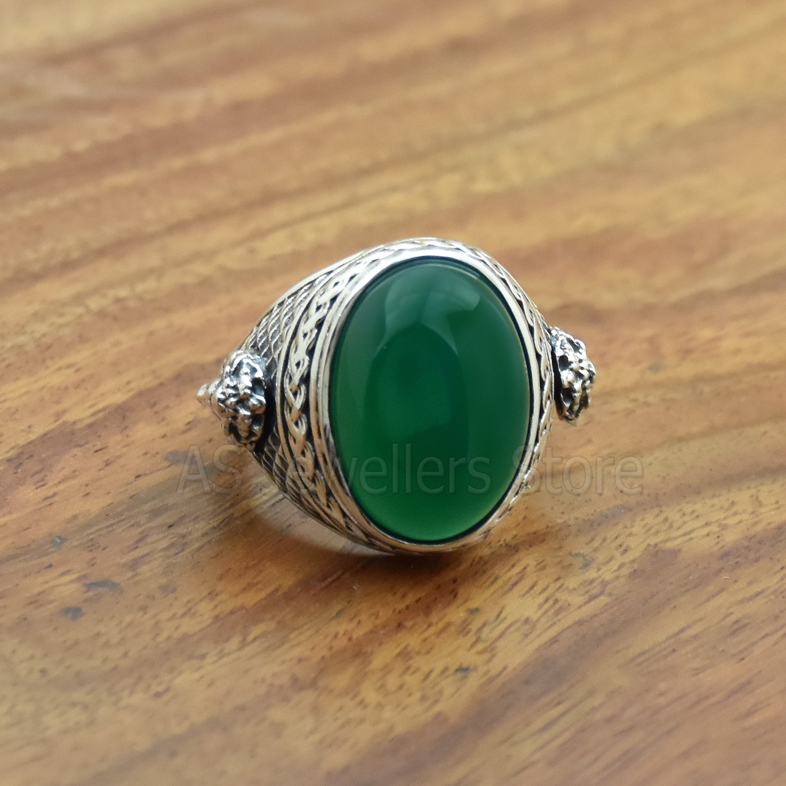 Natural Green onyx Ring, 925 Sterling Silver Ring, Gemstone Silver Ring for Gift