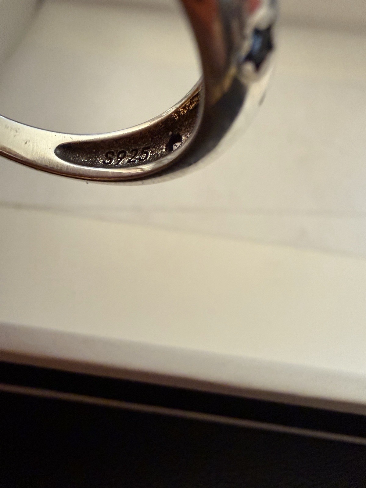 925 Stamped Silver Star Ring Size 8