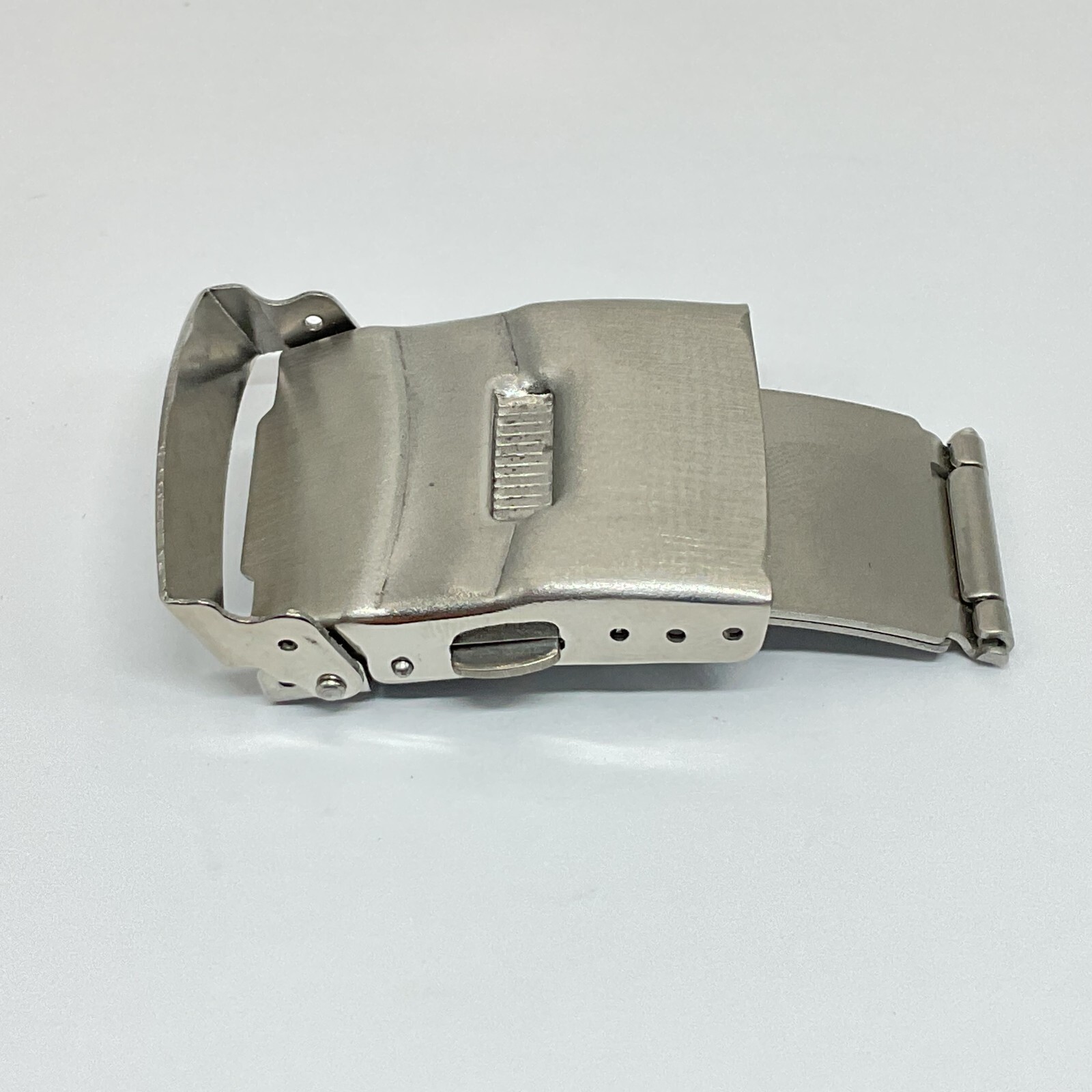 HEAVY 20MM DOUBLE BUTTON FLIP LOCK CLASP BUCKLE FOR SEIKO CITIZEN LEATHER STRAPS