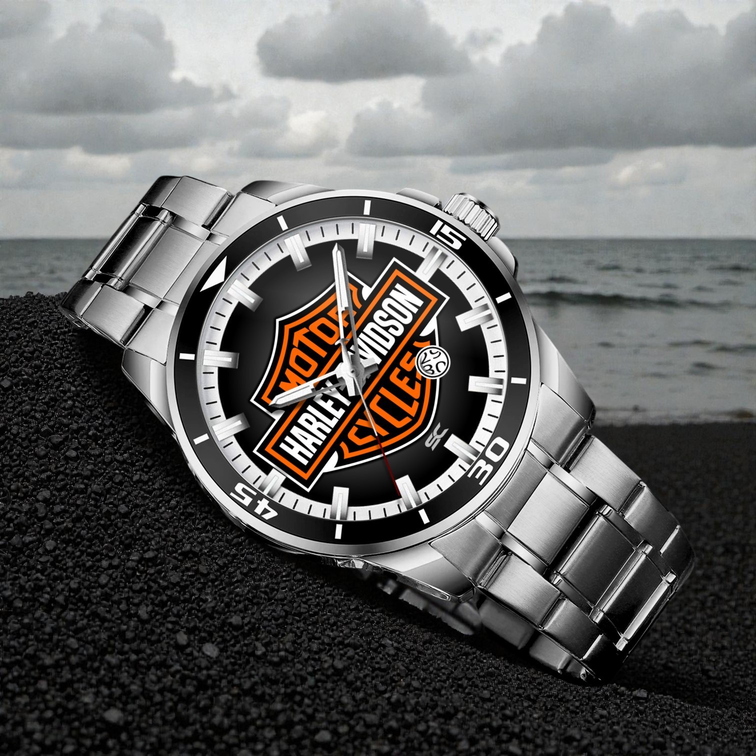 Harley & Davidson Passion Motorcycle Biker Steel Wrist Watch for Lovers