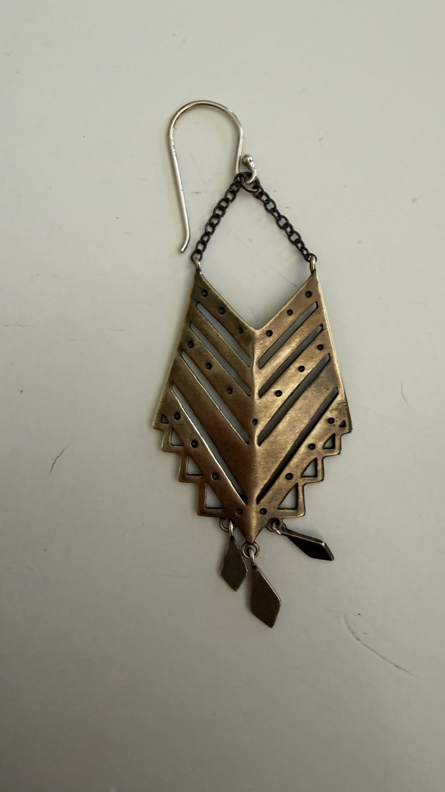 Silpada Retired Brass Geometric Earrings