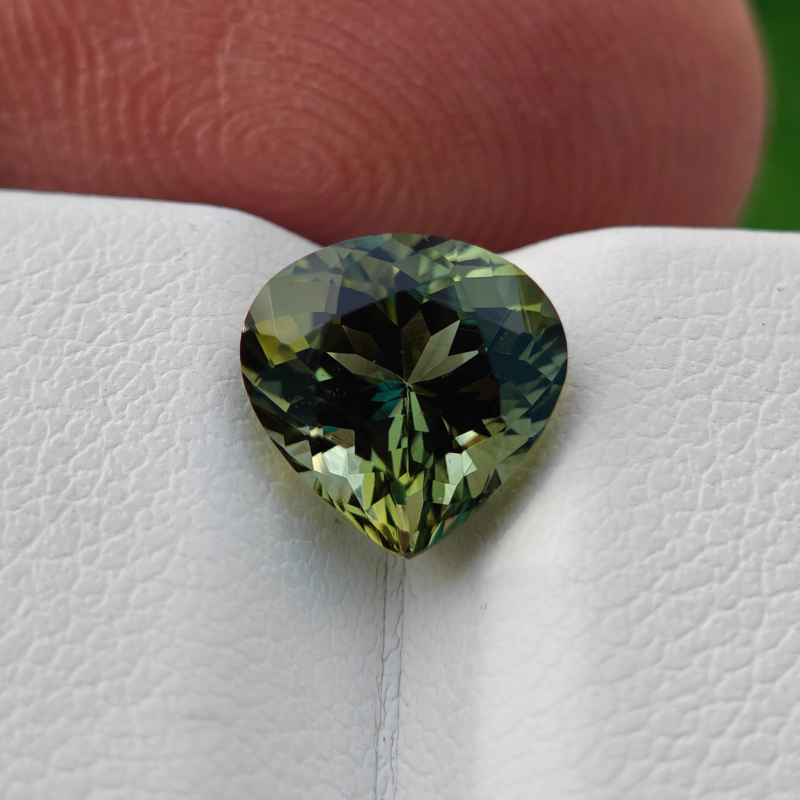 Natural Green Tourmaline Heart Cut Loose Gemstone Jewelry Making| 8mm| 1.90ct