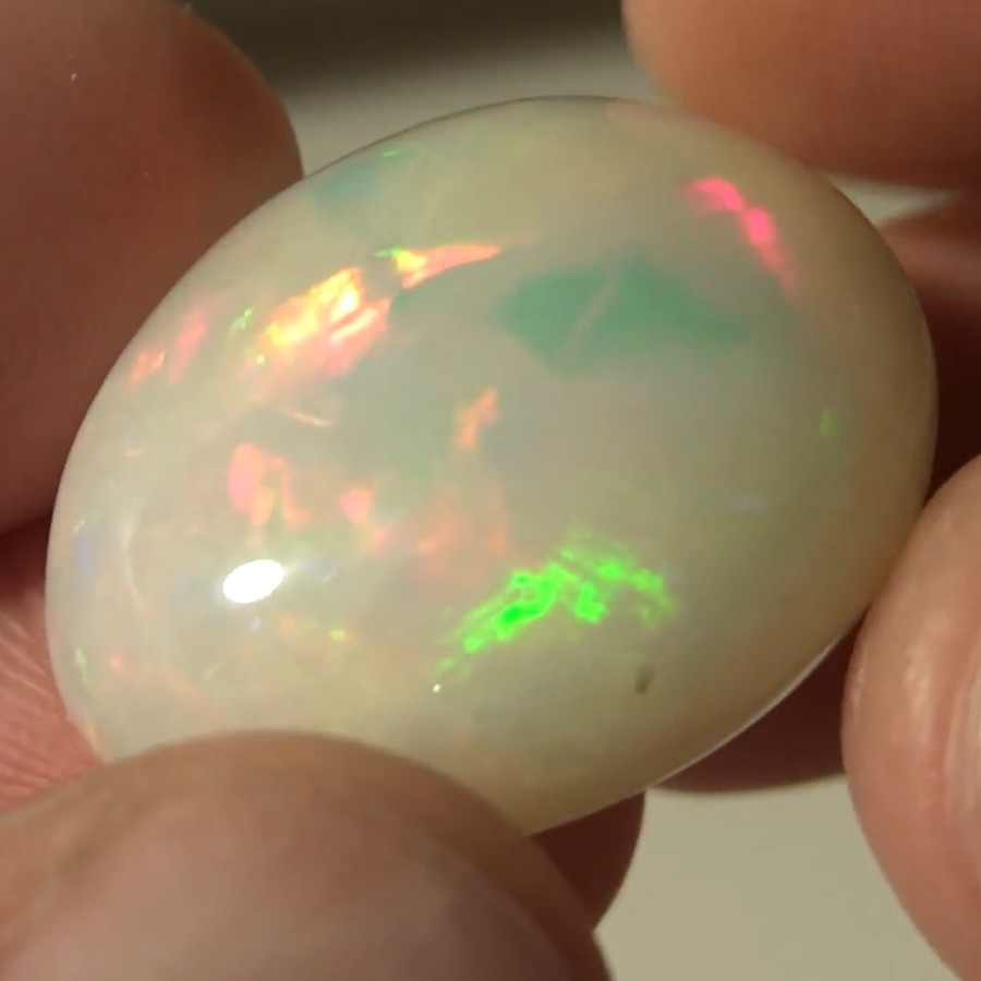 28.00 ct Silky Smooth Ethiopian Opal Cabochon for Cocktail Ring / Pendant -VIDEO