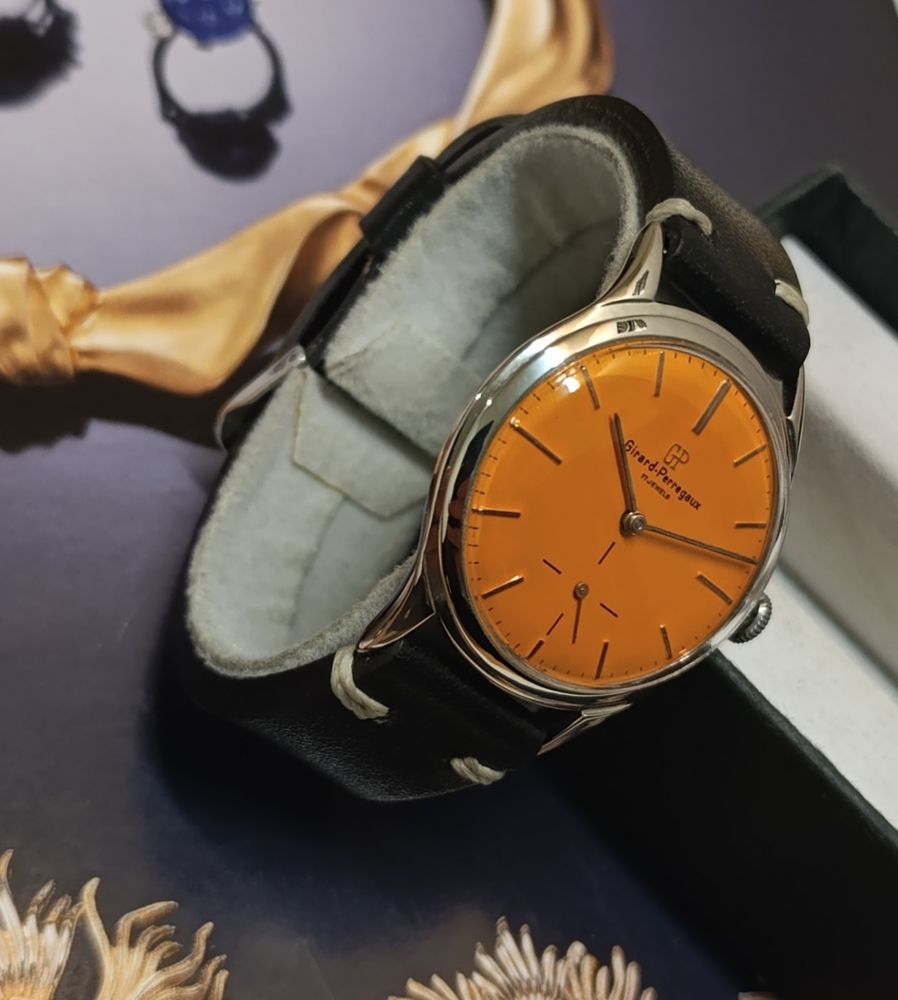 GENT´S GIRARD PERREGAUX ORANGE DIAL GP. 03 MOVEMENT JUMBO SIZE