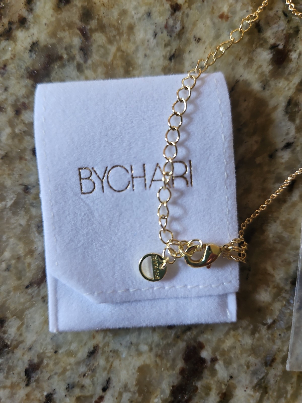 BYCHARI Evelyn Coco Lariat ~ Gold Plated Freshwater Pearls Necklace