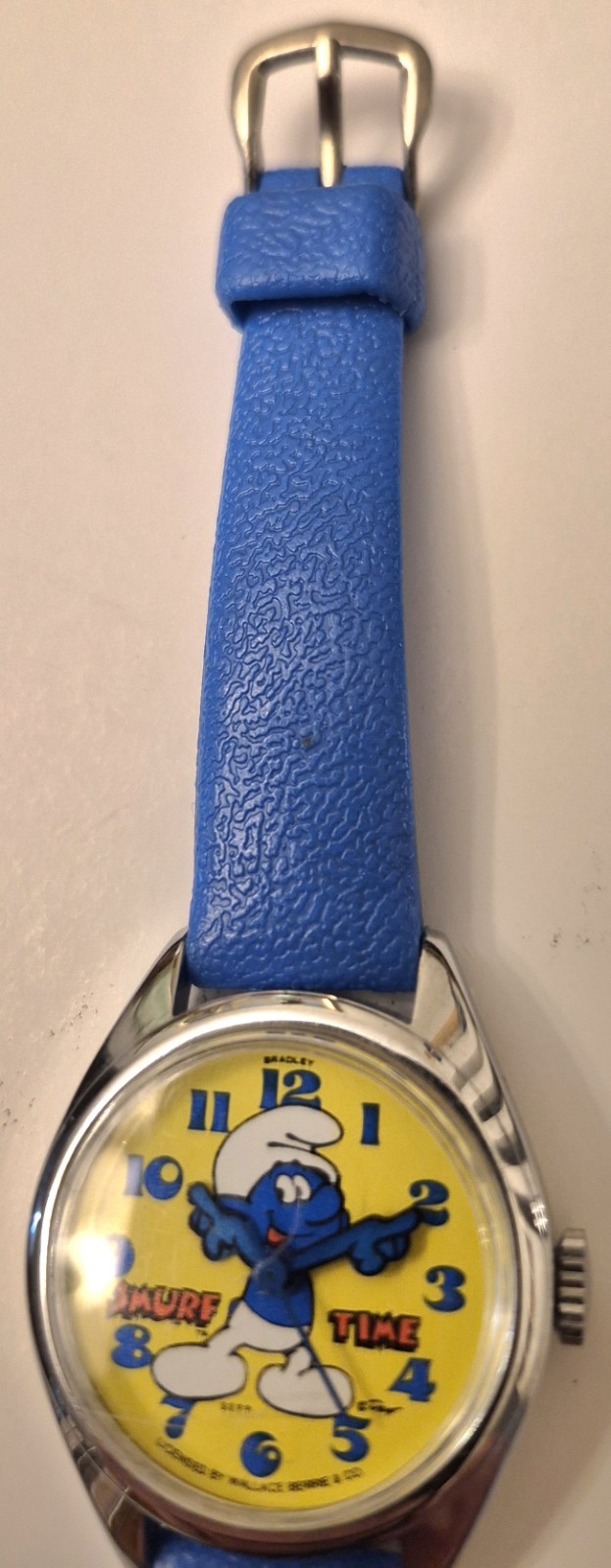 Vintage 1980’s Bradley Seico “Smurf Time” Watch, Needs Battery But Works Great!