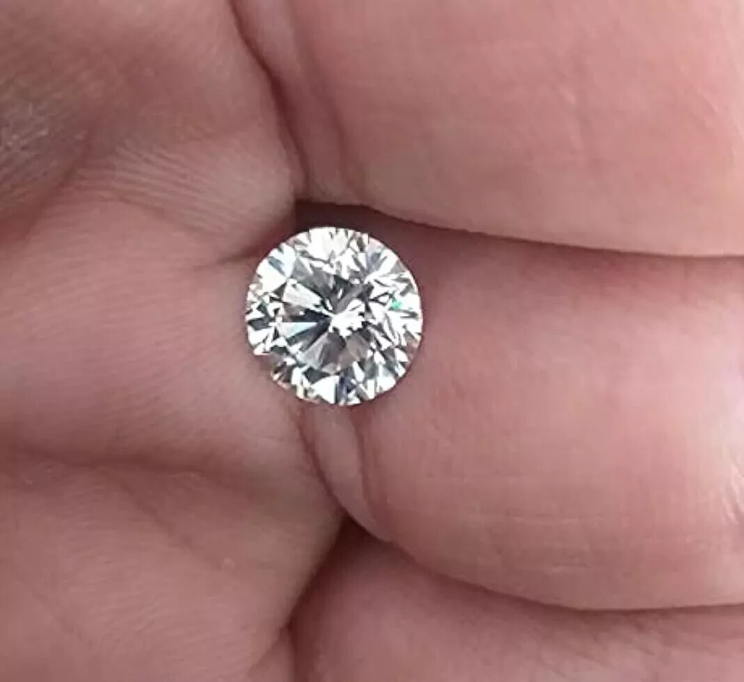 2.45 CT Natural White Diamond Round Cut 9 MM VVS1 D Grade IDGL Certified A3
