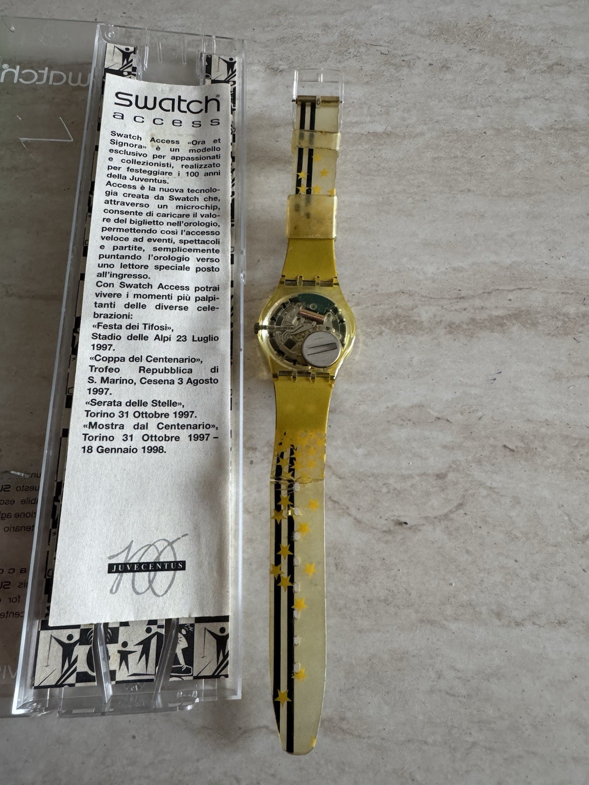 1997 Juventus Centenary Limited Edition Swatch Watch In Collectible Box
