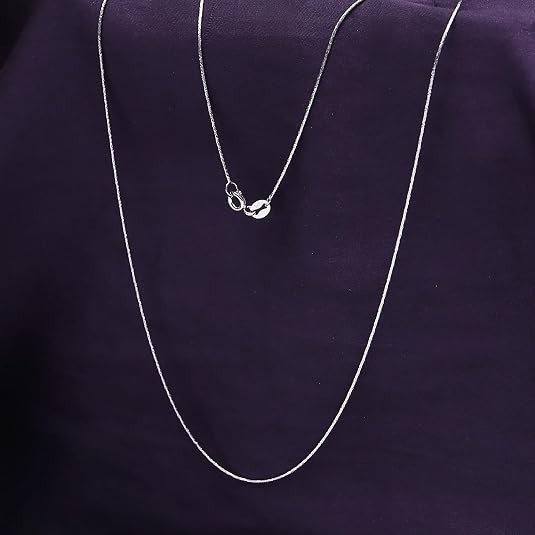 0.70mm Twist Cobra Chain 18″ Necklace for Women and Men in 925 Sterling Silver