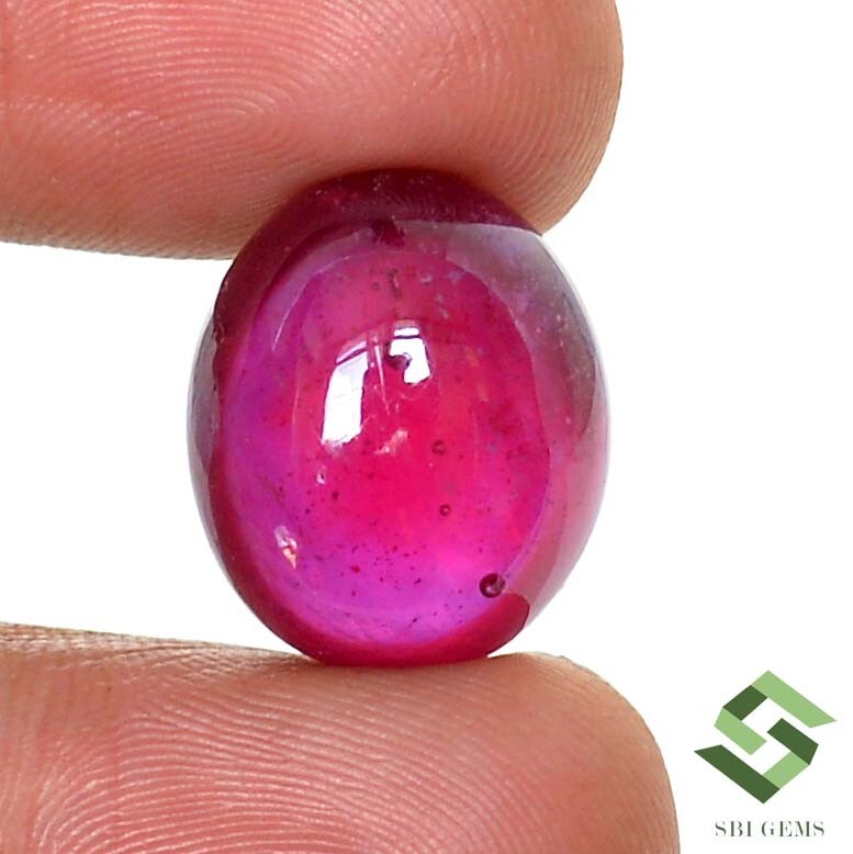 18.50×15.50 mm Natural Ruby Oval Cabochon 36.80 CTS Mozambique Loose Gemstone GF