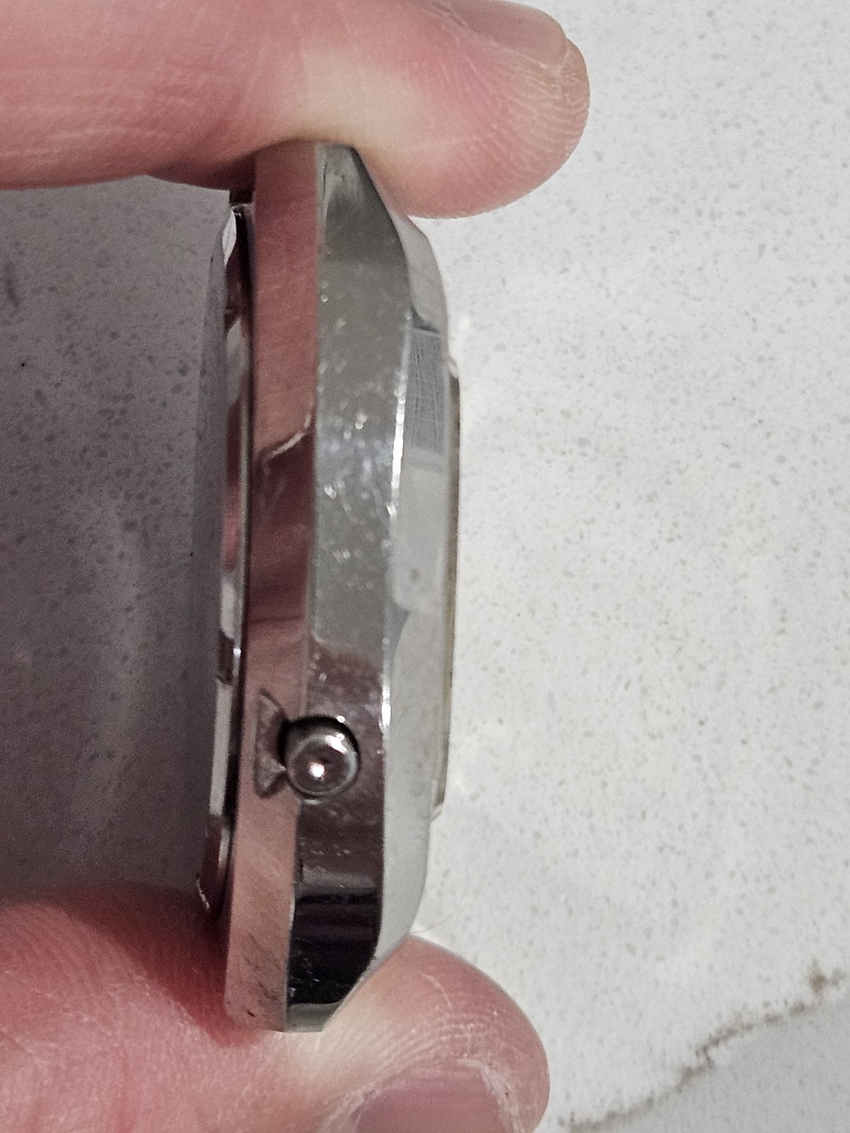 Vintage Orient Quartz Watch LCD Silver Tone Green Dial TS641102-40