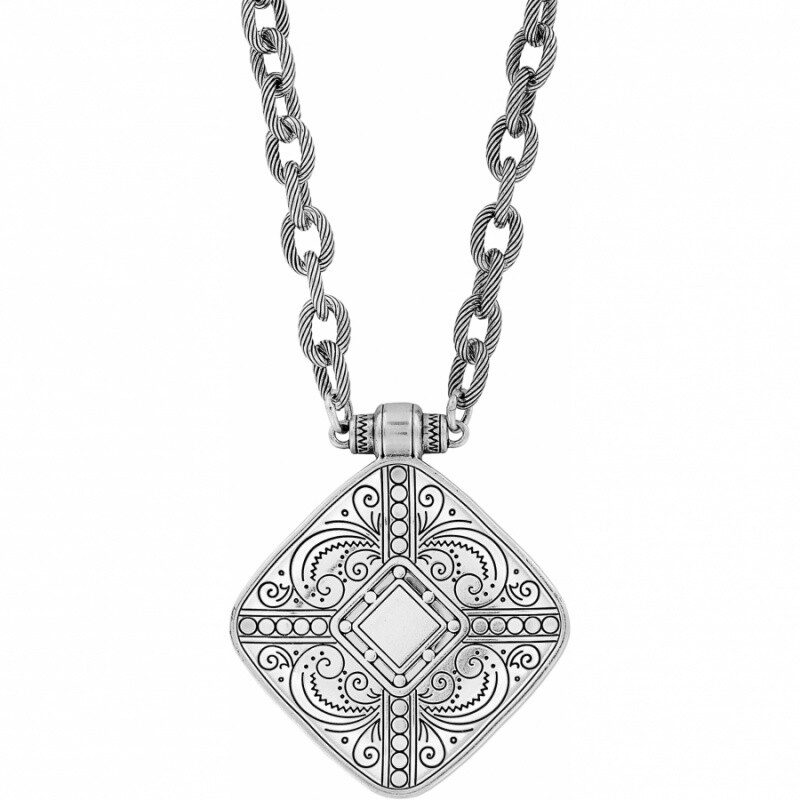 NWT Brighton PRIMROSE Silver Turquoise Howlite Pendant Necklace MSRP $70