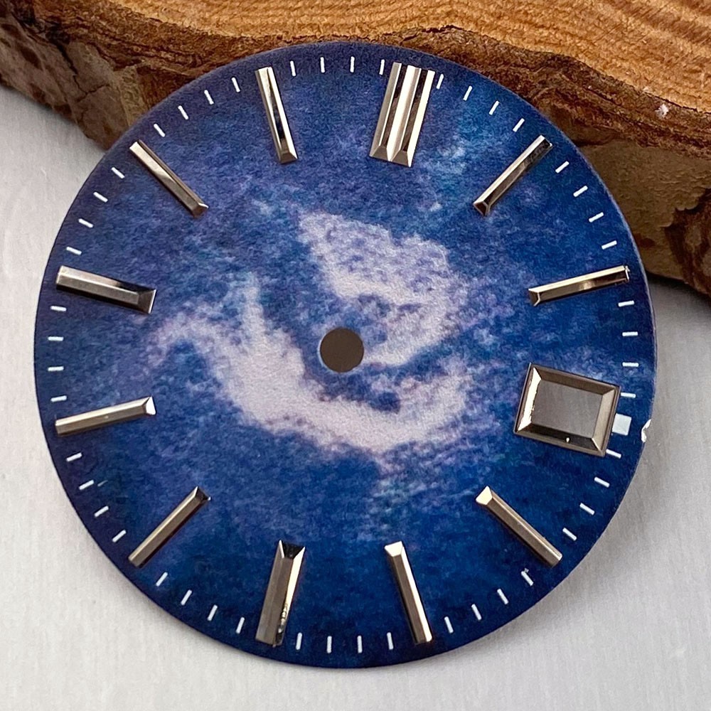 Four Colors 28.5mm New Gradient Watch Dial Face Fit NH35 NH36 NH38 Auto Movement