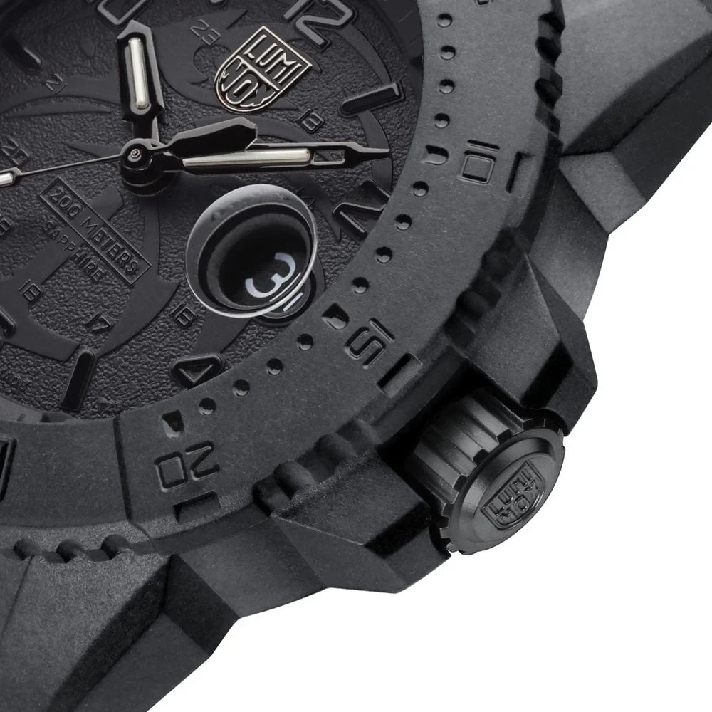 Luminox XS.3601.BO.NSF Navy SEAL Foundation Military Blackout Swiss Watch 45 mm