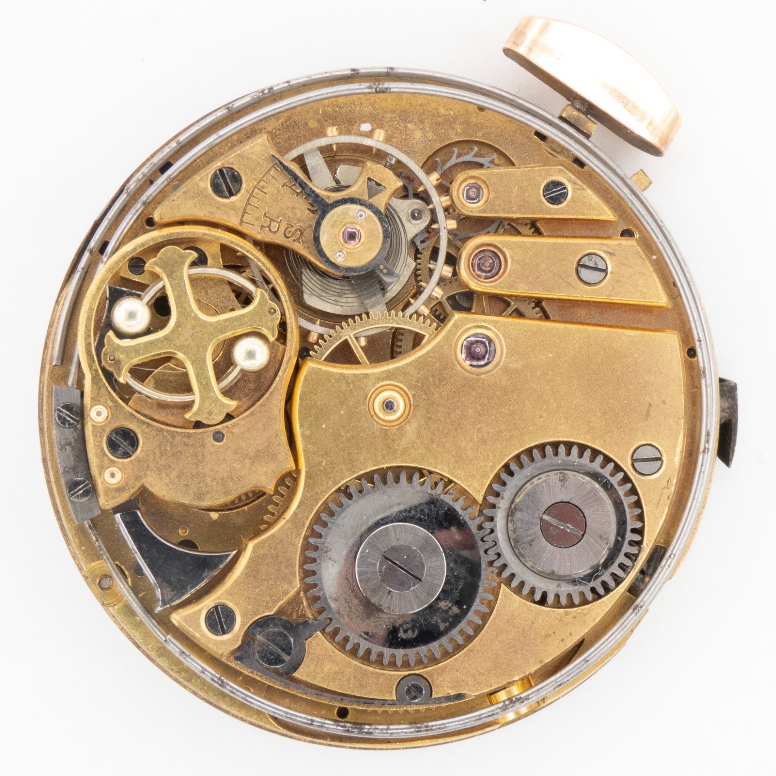 Unsigned Repeater 44.4 x 10.2 mm Antique Pocket Watch Movement