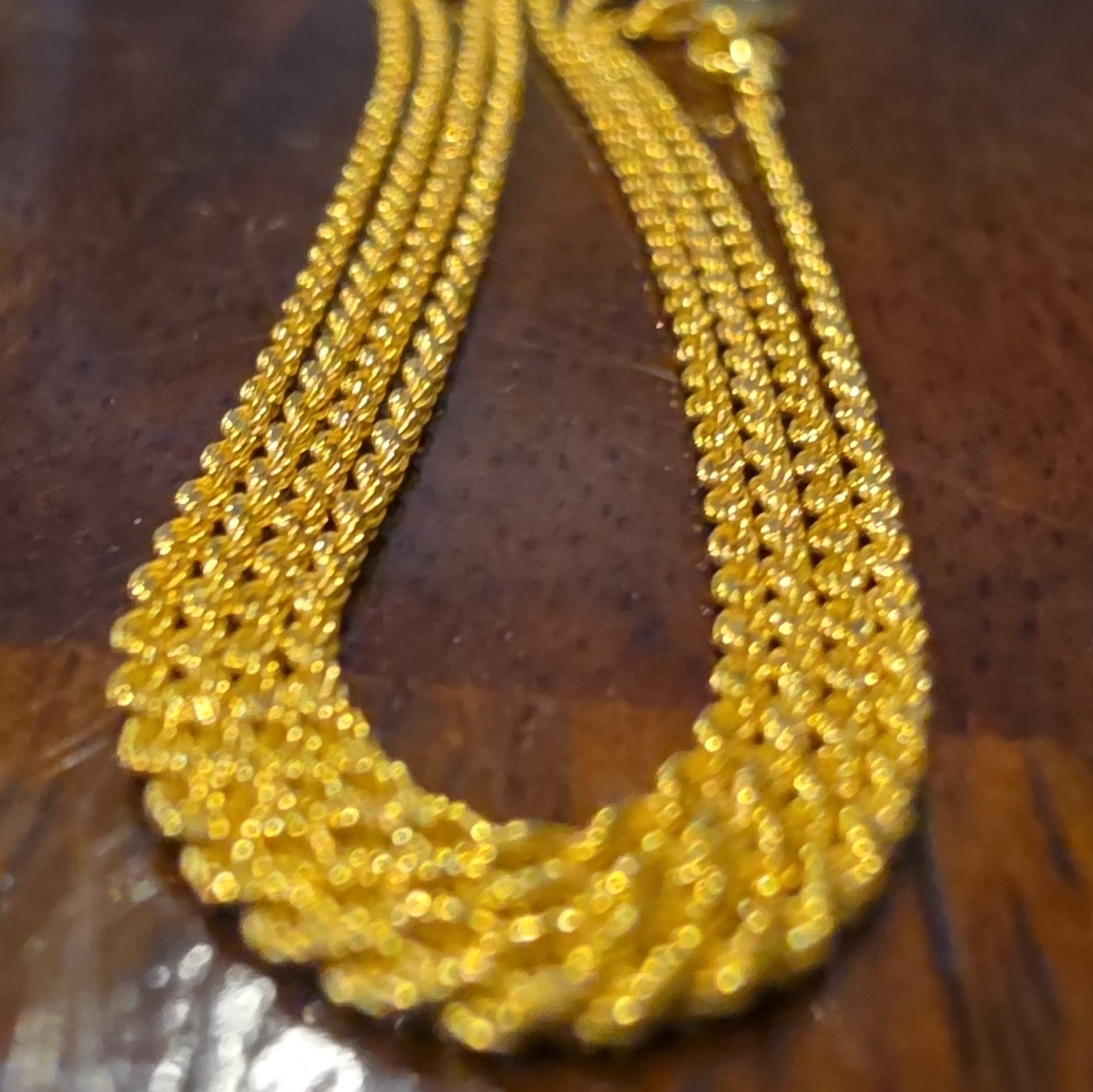 925 Sterling Silver 14k Gold Over Rope Chain Necklace Lobsterclaw, 20inch, 1.2mm