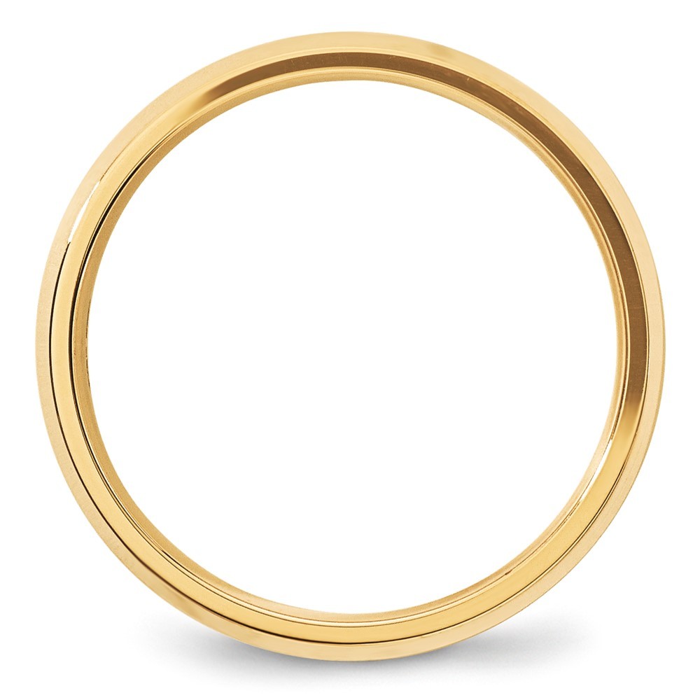 10k Yellow Gold 5mm Beveled Edge Comfort Fit Wedding Band Ring Size 9