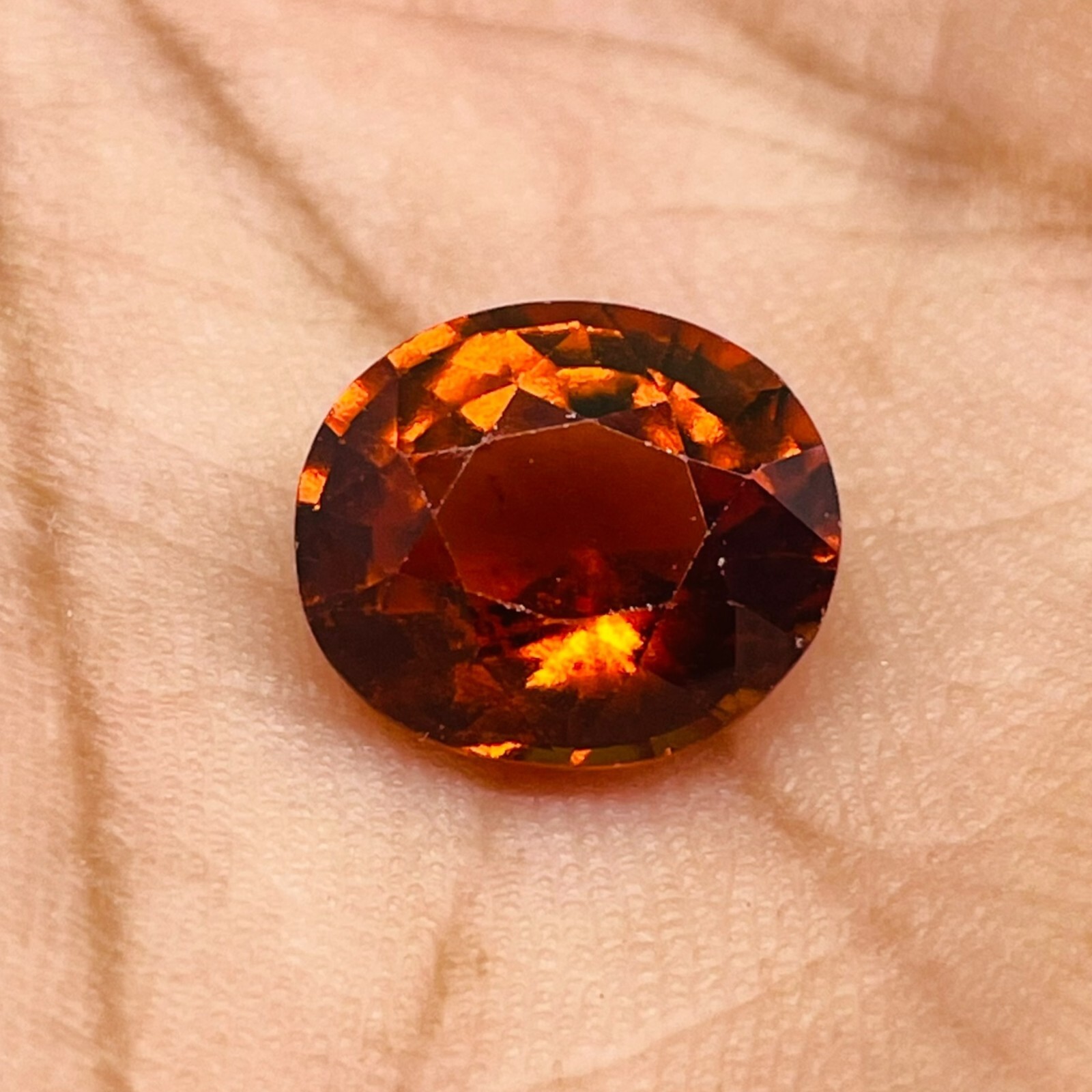 6.45 Cts Certified Natural Hessonite Garnet Ceylon AAA Loose Untreated Gemstone