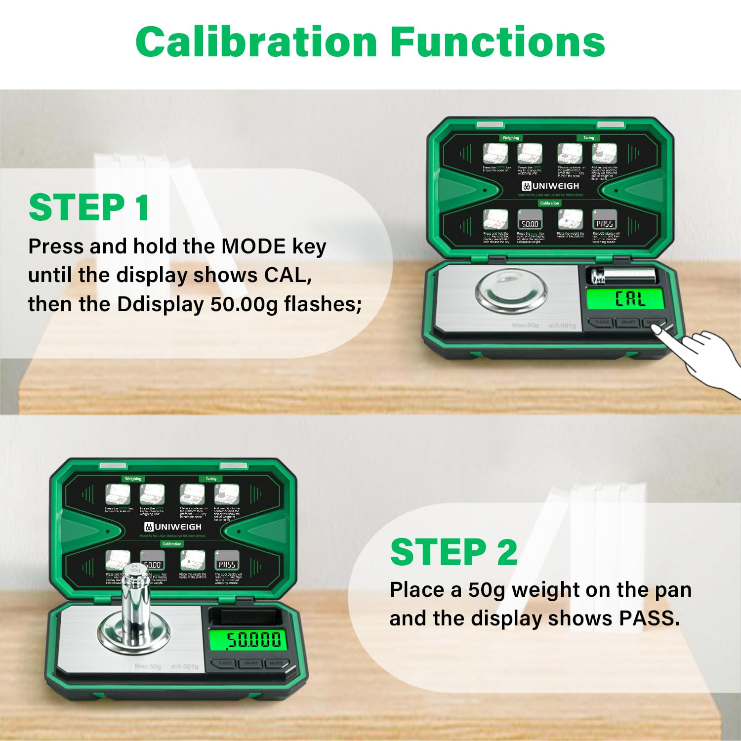 Milligram Scale Precision 0.001G/50G, Digital Jewelry Scale for Powder,Coins,Gol
