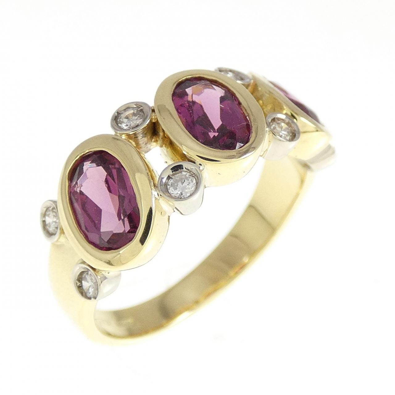 Authentic 750YG Garnet Ring #230-000-050-8956