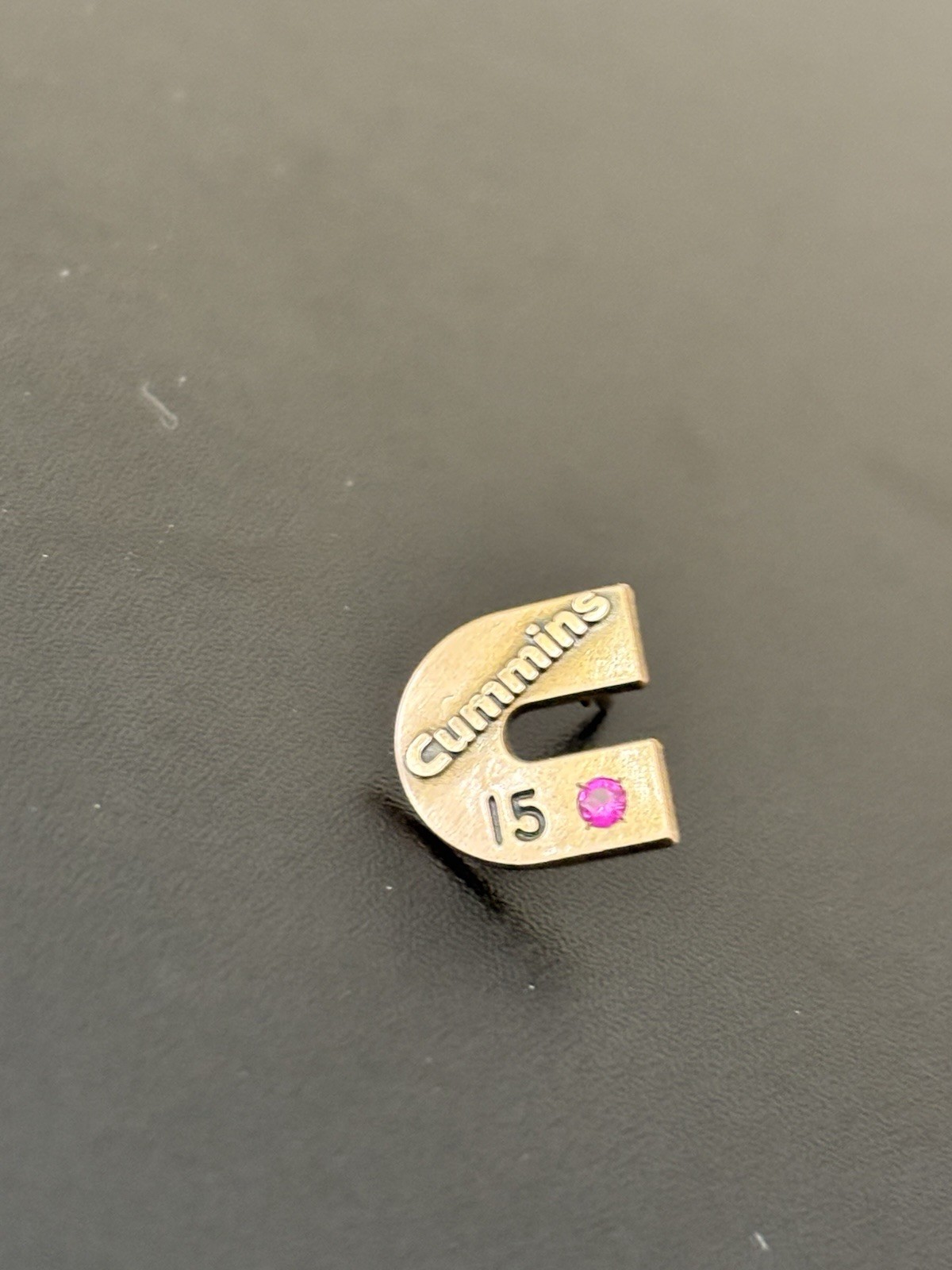 Vintage Cummins 1/5 10k Filled Yellow Gold 15 Year Employee Pin Tie Tack
