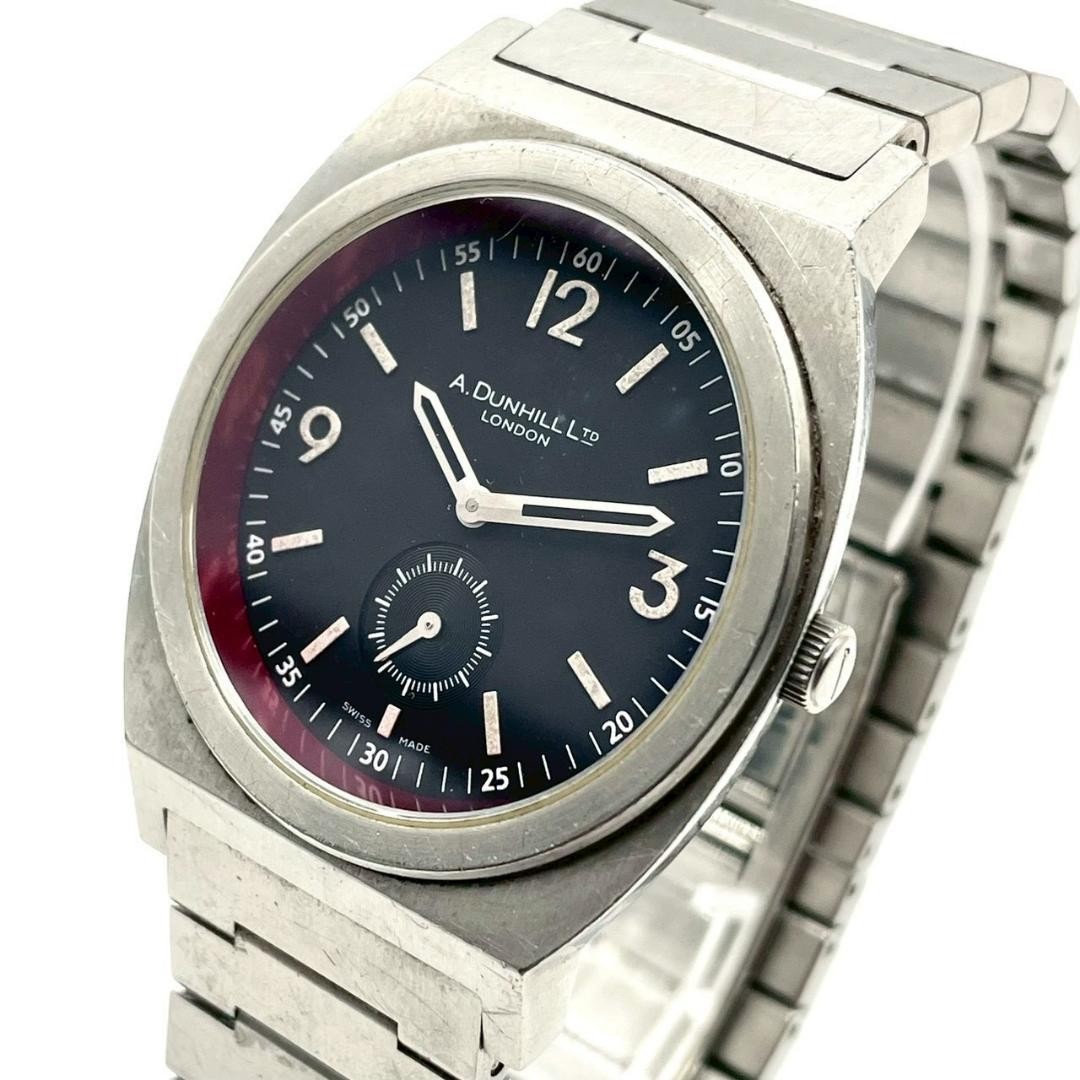 Alfred Dunhill Small Seconds Quartz Watch Silver Stainless Steel Authentic
