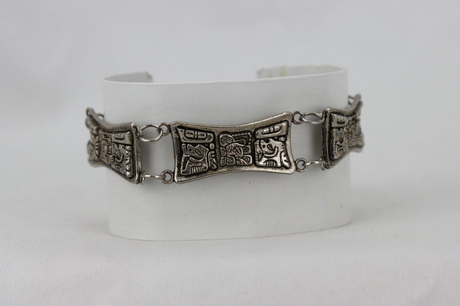 Mayan Style Panel Bracelet, Toggle Closure, 16gr
