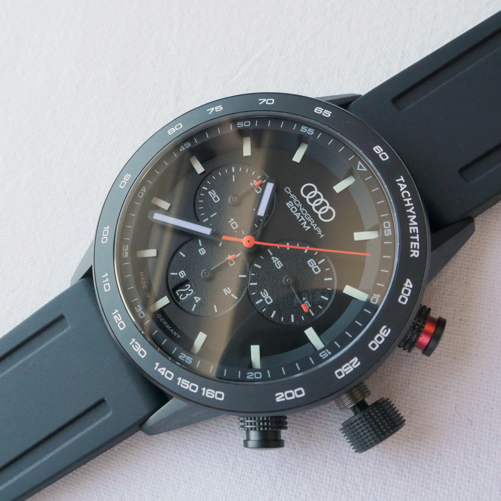 Audi Sport Driver Diver Racing Car Accessory Chronograph Made in Germany Watch