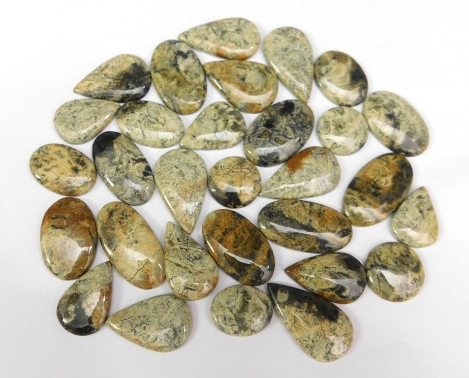 AAA+ Quality Jasper Chabochon Gemstone For Jewelry Making Wholesale Lot 71365