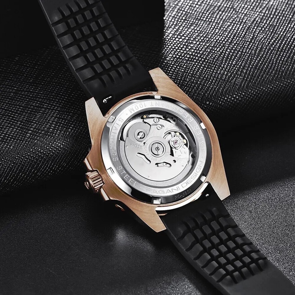 PAGANI DESIGN PD-1651 Men Mechanical Wristwatch Stainless Steel Waterproof