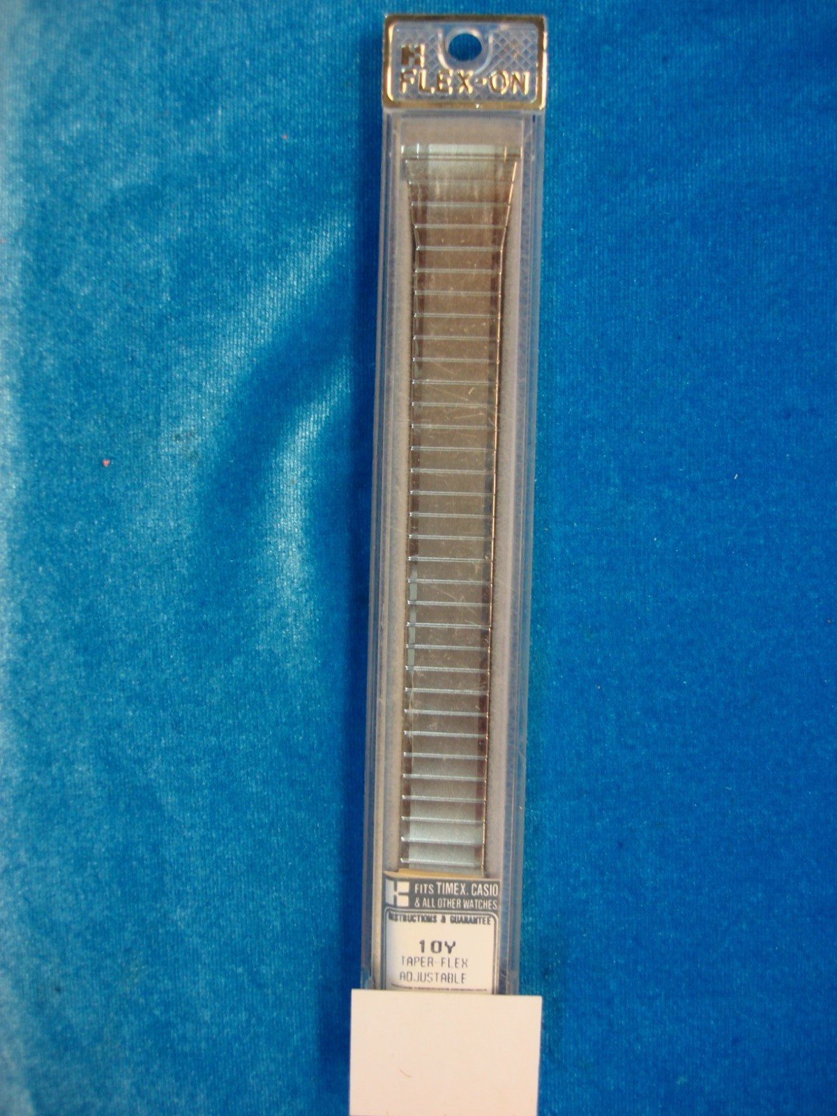 VINT. FLEX-ON BY KREISLER – STAINLESS W/GOLD PLATE WATCH BAND – NOS -16 – 21 MM