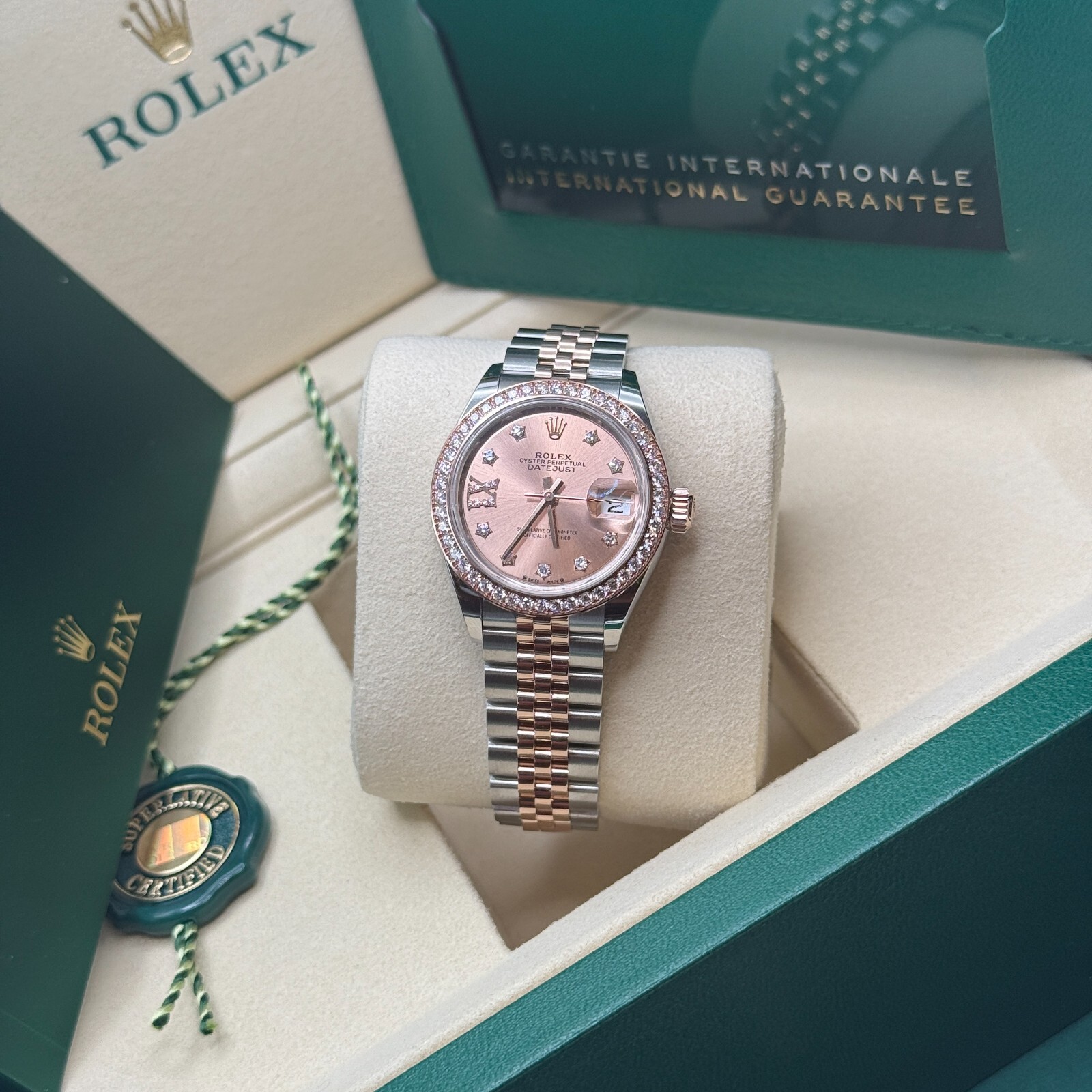 Rolex Lady-Datejust NEW 2025 Pink Star Diamond Dial Two Tone Rose Gold Jubilee