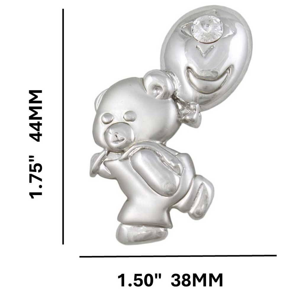 Teddy Bear with Overalls and Balloon Brooch Pin – PRA035