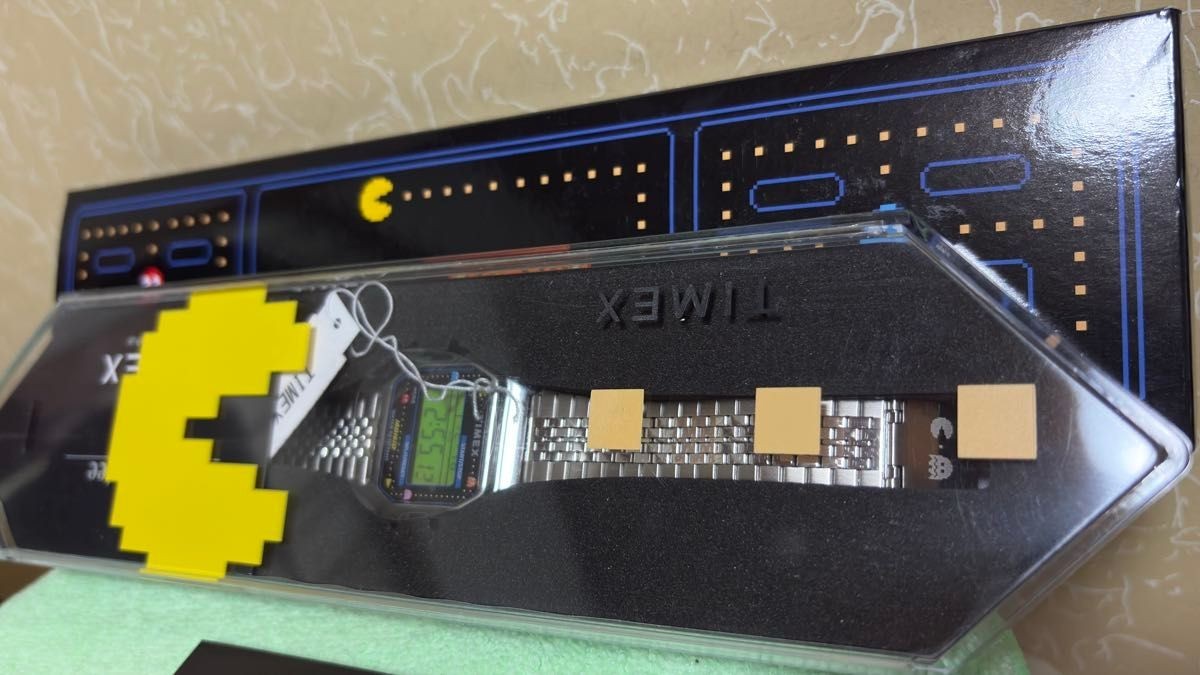 Timex x PAC-MAN T80 34mm Silver Digital Watch New Unisex Collaboration Japan