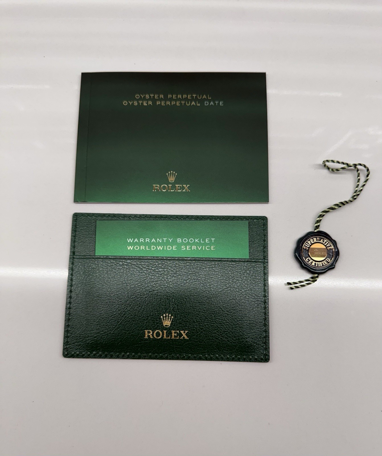 Authentic New Style Rolex Oyster Perpetual Booklet 124300 126000 Card Holder Tag