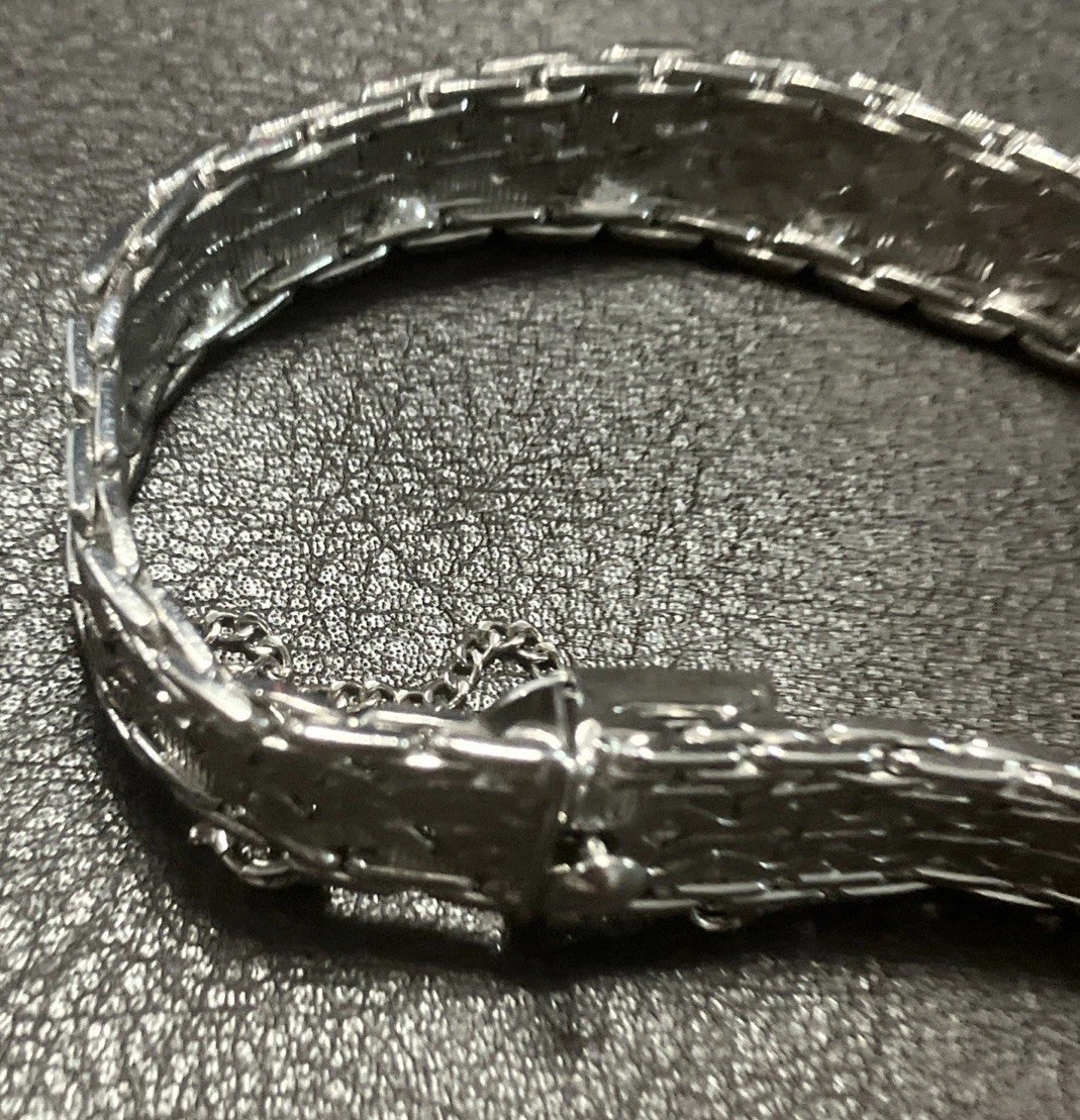 HSB Sterling Silver Bracelet 11.4mm Wide 28 Grams 7.5 Inches