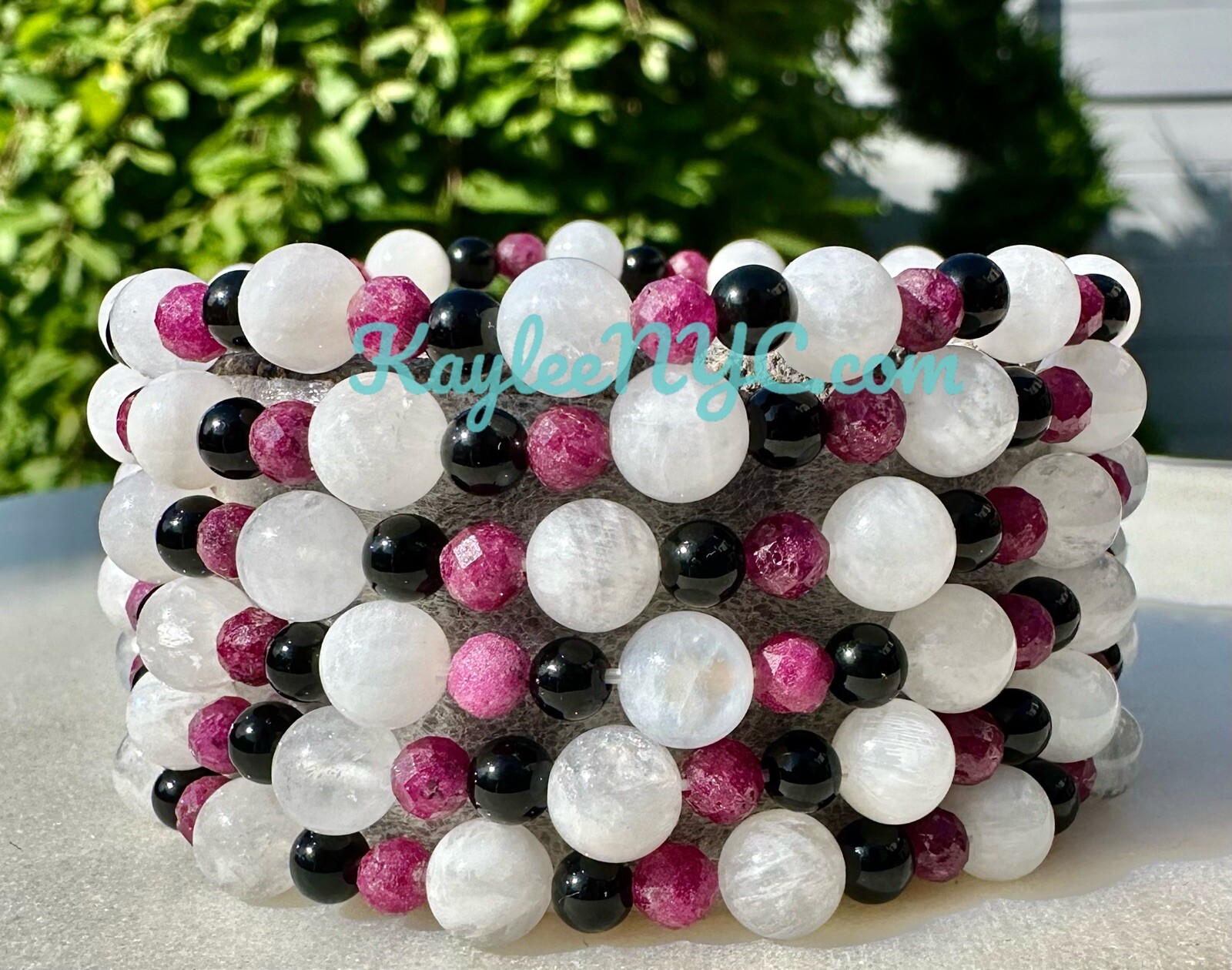 Wholesale Lot 6 Pcs Natural Crystal Cancer Zodiac Stretch Bracelet Healing