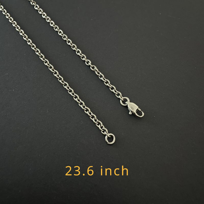 New Pure Titanium Necklace O-Chain Wide 3mm be antiallergic Easy To Match 23.6″