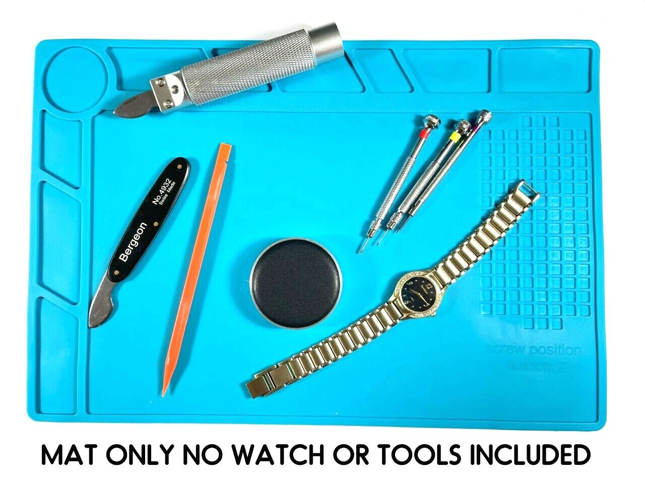 Watchmaker’s Rubber Bench Mat Pad Anti-Slip Jewelry Watch Repair Tool Hobby DIY