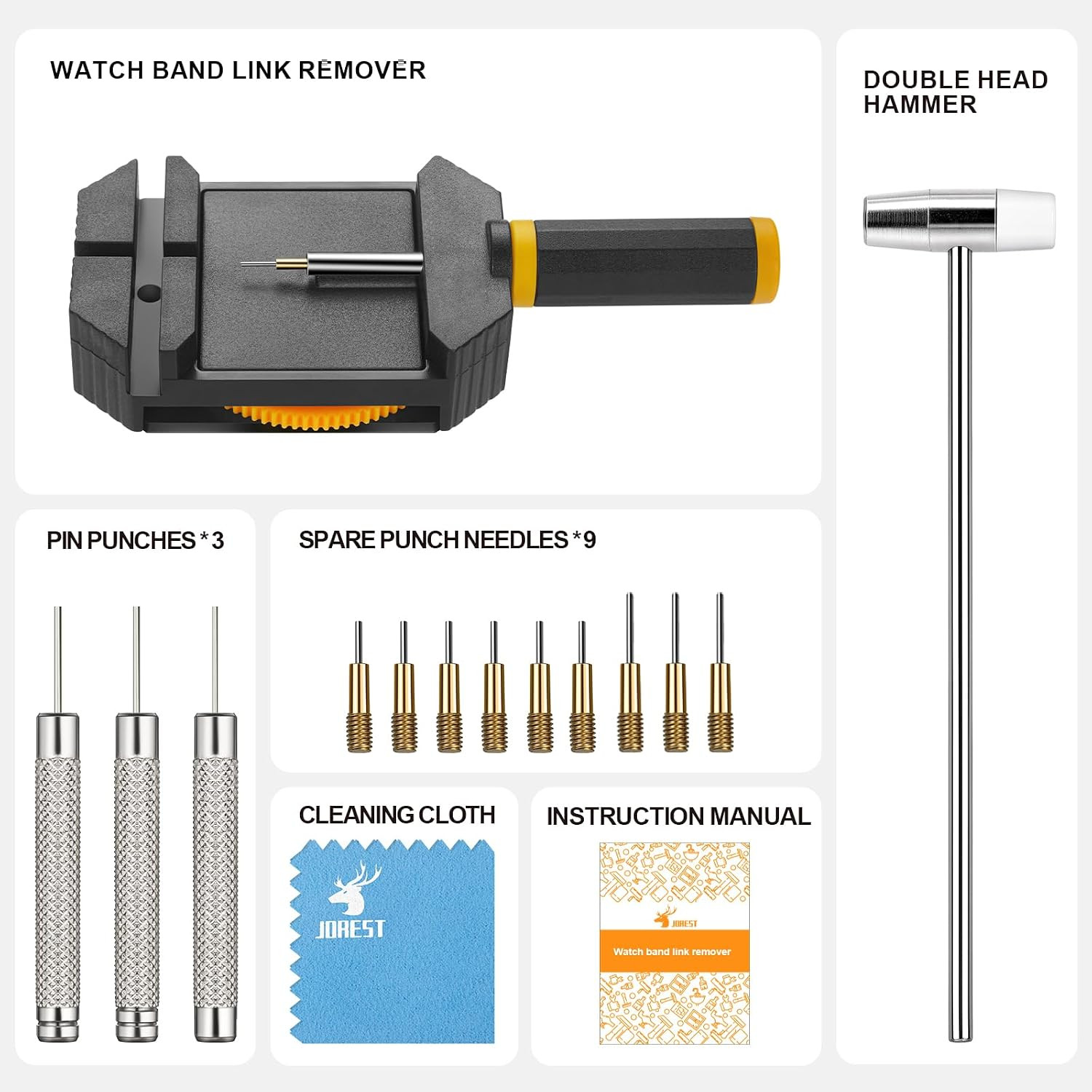 Watch Link Removal Kit, Resizing Tool for Bracelet Adjustment