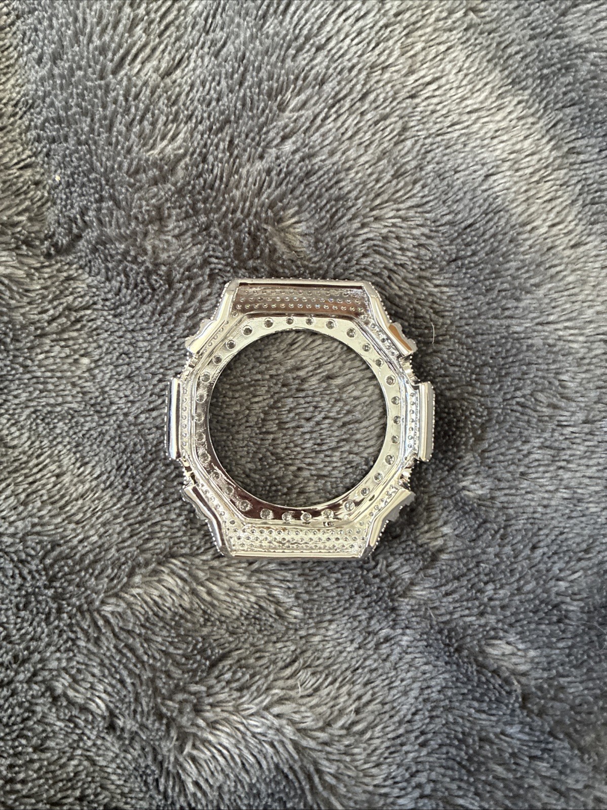 Custom Iced Out G-Shock GA-2100 White | VVS Moissanite Silver Bezel 11CT | 30g
