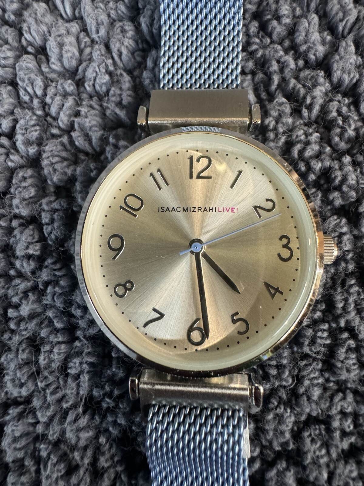 Isaac Mizrahi Live Womens watch IMZ855 Blue Mesh Band Silver Case and Dial