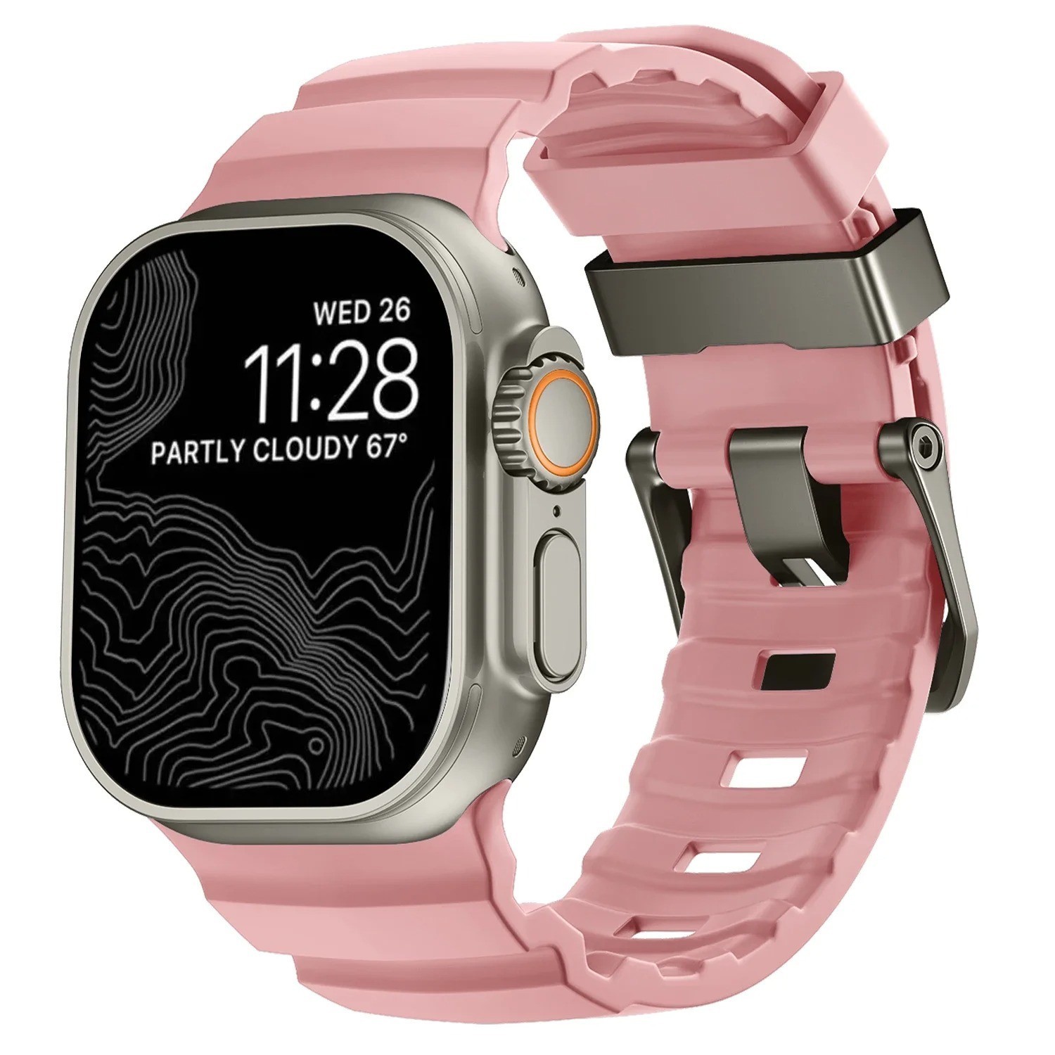Trail Silicone Band for Apple Watch Ultra 3 2 49mm Strap 46/45/44mm S 1-11 Sport