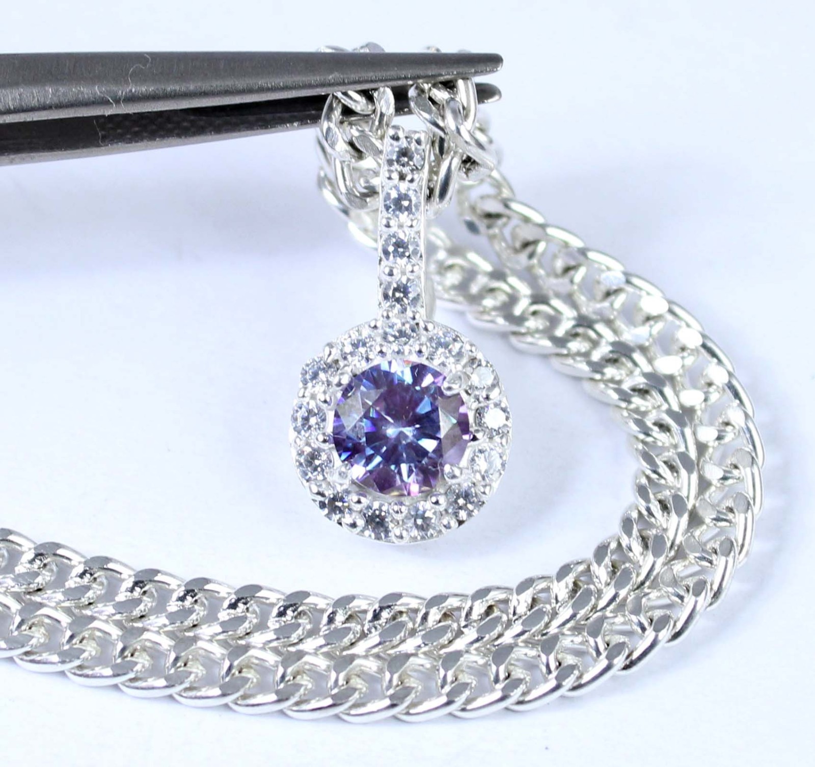 Certified Purple Diamond Solitaire 1.16 Ct Round Brilliant Cut Pendant See Video