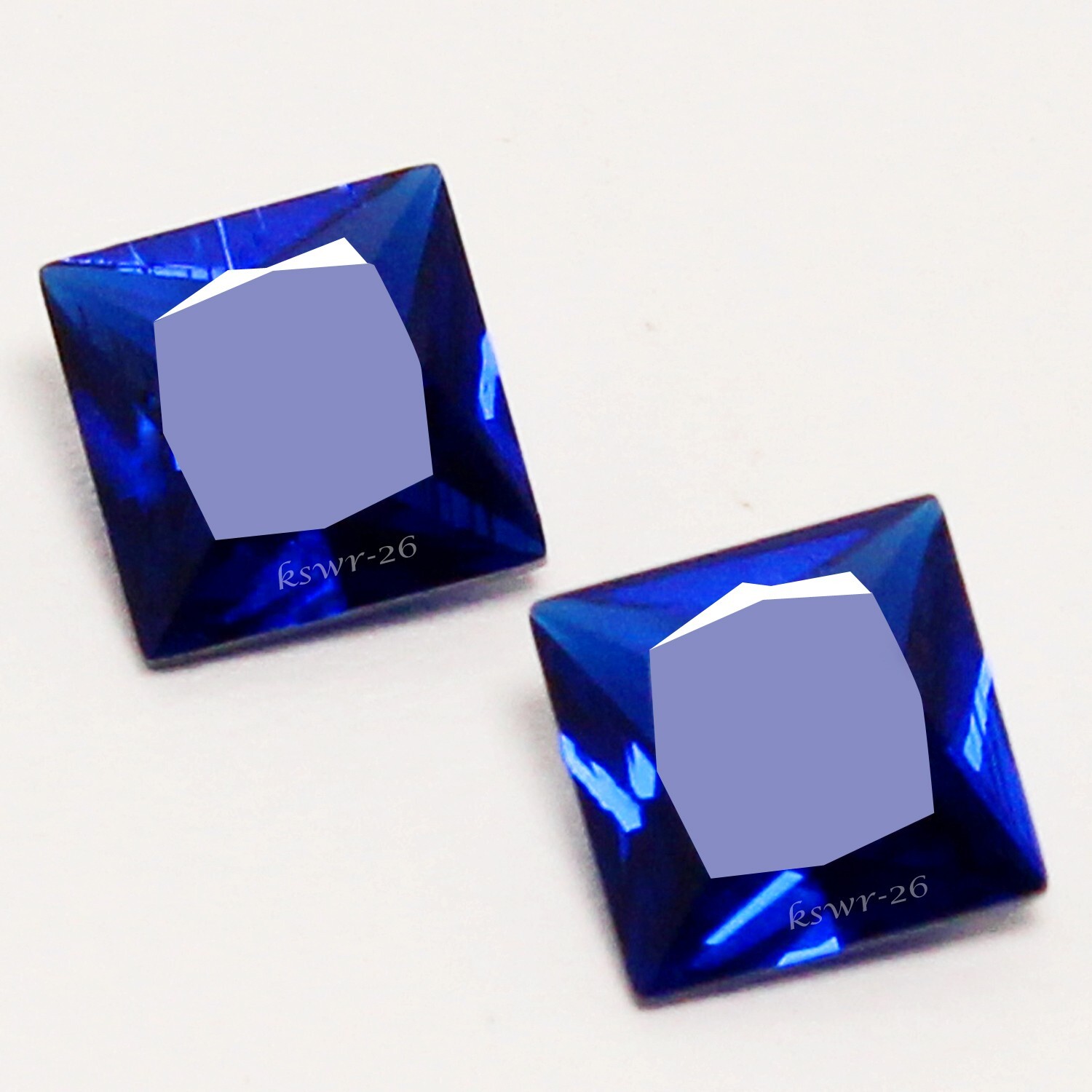 Certified Natural Montana Blue Sapphire 7.00 MM Princess Pair Unheated Gemstone