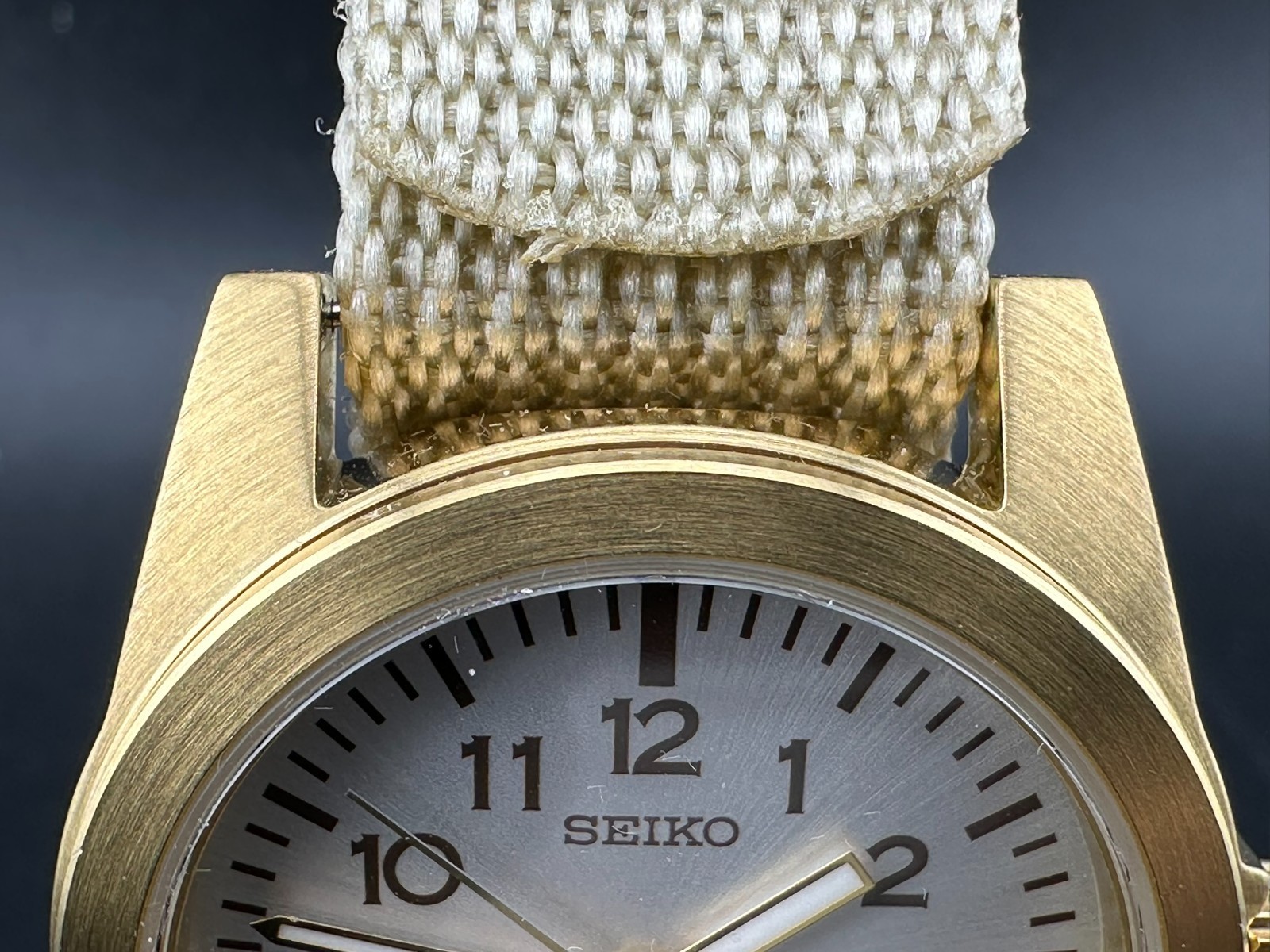 Seiko SUS Nano Universe Men’s Silver Dial Gold Tone 35mm Quartz Watch 7N01-0KL0