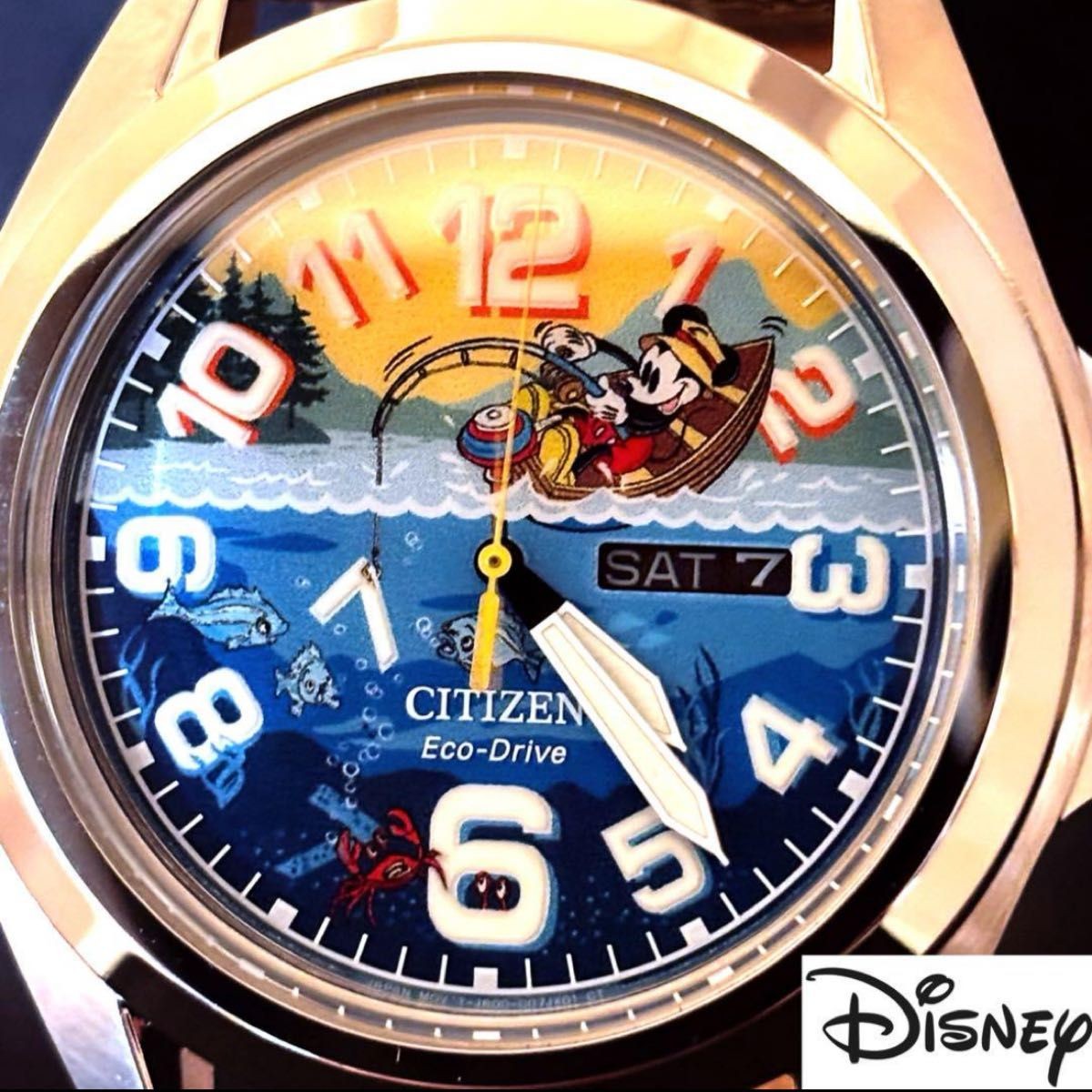 [B1P] Citizen Disney Mickey Mouse Fishing Wristwatch Mens Watch Quartz [w9t]