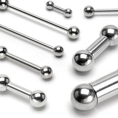 10 Gauge to 00 Gauge Straight Barbell 316L Surgical Steel Barbell with Ball